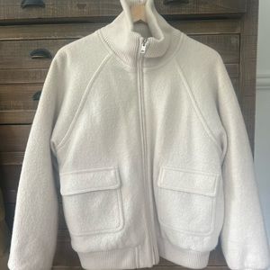 Brand new Aritzia Wilfred Free Sherpa/wool bomber jacket